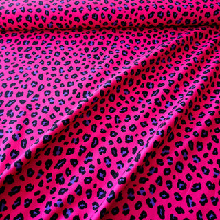 Canvas Stoff - Pink Leopardenmuster