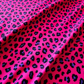 Canvas Stoff - Pink Leopardenmuster