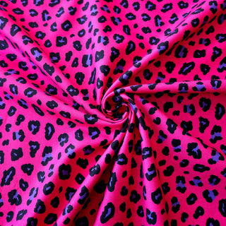 Canvas Stoff - Pink Leopardenmuster