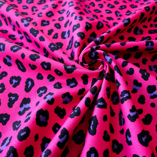 Canvas Stoff - Pink Leopardenmuster