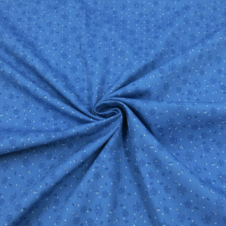 Baumwollstoff Popeline – Äste auf Blau