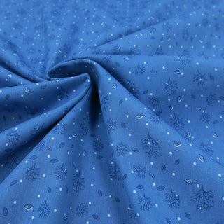 Baumwollstoff Popeline – Äste auf Blau