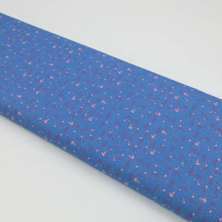 Baumwollstoff Popeline – Vöglechen auf Blau
