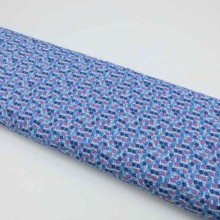 Baumwollstoff - Streublümchen auf Jeansblau