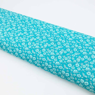 Baumwollstoff Popeline - Blumen in Mint