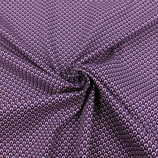 Baumwollstoff Popeline - Kleine Muster auf Aubergine