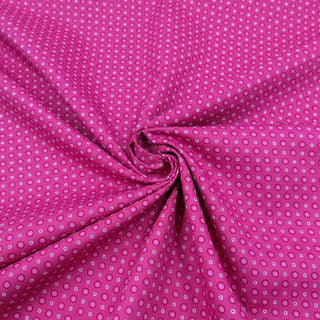 Baumwollstoff Popeline - Kleine Sonnen auf Pink