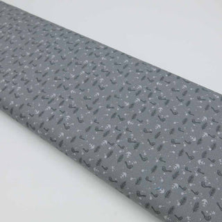 Baumwollstoff Popeline - Kleine Vögel auf Grau
