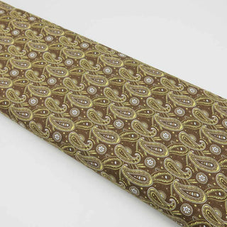 Baumwollstoff Popeline - Paisley auf Braun