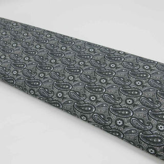 Baumwollstoff Popeline - Paisley in Anthrazit