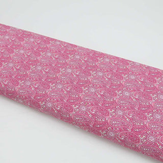 Baumwollstoff Popeline - Paisley in Rosa