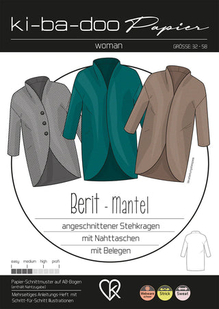 ki-ba-doo Papierschnittmuster - Berit Mantel