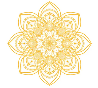 Bügelbild - Mandala zart Gelb