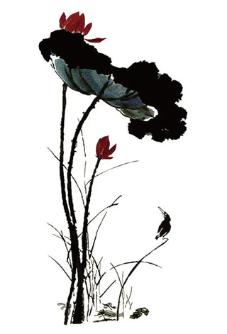 Bügelbild - Schwarze Blume