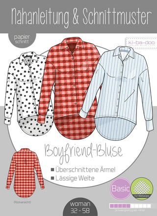 ki-ba-doo Papierschnittmuster - Boyfriend Bluse