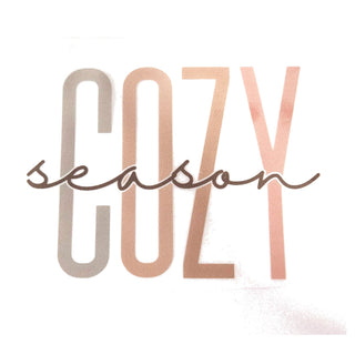 Bügelbild – Cozy Season Schriftzug