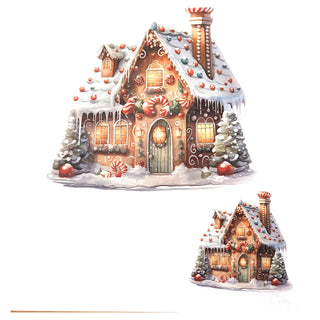 Bügelbild – Lebkuchenhaus, Set gross und klein