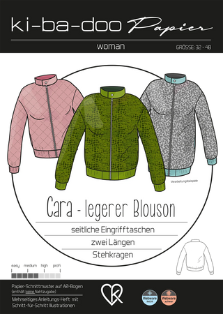 ki-ba-doo Papierschnittmuster - Blouson Cara | Grösse 32-48