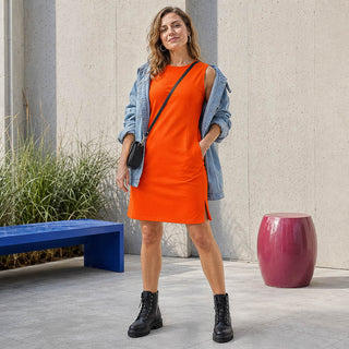 French Terry Stoff – Orange
