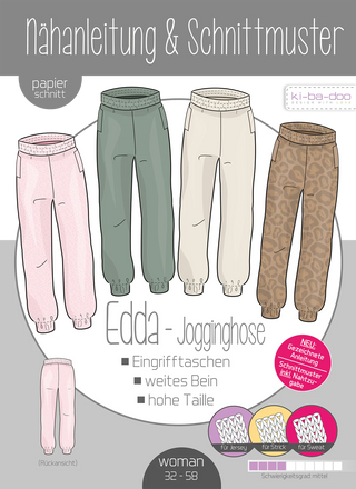 ki-ba-doo Papierschnittmuster - Jogginghose Edda | Grösse 32-58