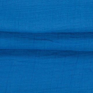 Musselin Stoff - Azurblau