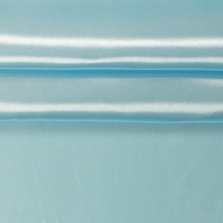 Polester Satin Stoff  - Hellblau