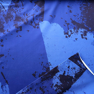 French Terry Stoff von Thorsten Berger - Blau mit abstraktem Muster