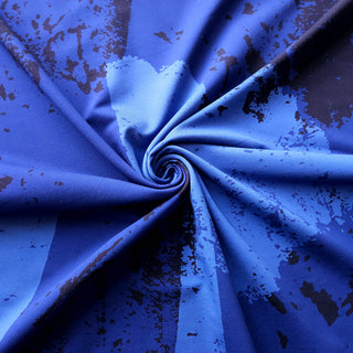 French Terry Stoff von Thorsten Berger - Blau mit abstraktem Muster