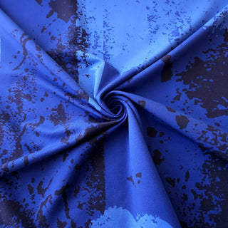 French Terry Stoff von Thorsten Berger - Blau mit abstraktem Muster