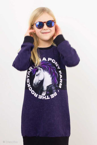 French Terry Panel – Unicornique Einhorn auf Violett von Thorsten Berger – Ansicht 4