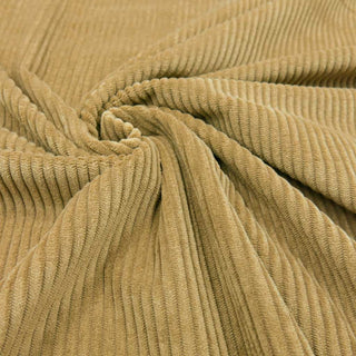 Cordstoff beige mit Soft-Finish – Feine Rippenstruktur, 100% PES, ideal für Kleidung und Deko


