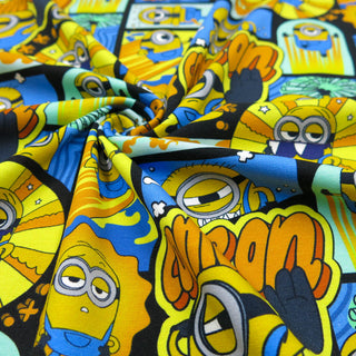 Baumwolljersey - Minions Blau Stoffrestposten