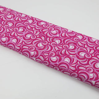 Viskose Stoff - Swirl Pink & Weiß