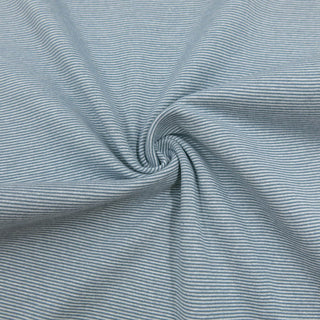 Feinripp Bündchen - Streifen Stahlblau