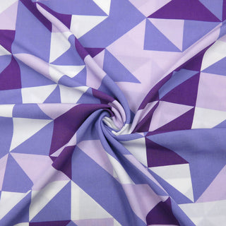 Viskose Frau März - Violettes Geometrisches Muster Stoffresptosten