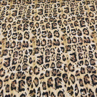 Baumwolljersey Stoff – Leopard Beige