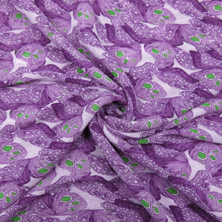 Plissee Chiffon - Schmetterlinge Violett Stoffrestposten