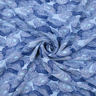 Plissee Chiffon - Schmetterlinge Blau Stoffrestposten