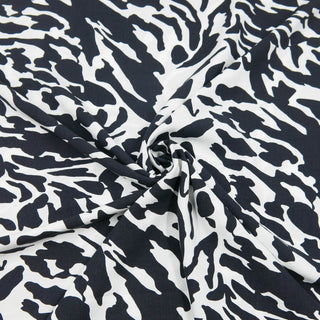 Viskose Stoff - Abstract Schwarz/Weiß