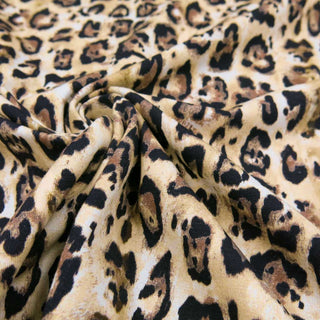 Baumwolljersey Stoff – Leopard Beige