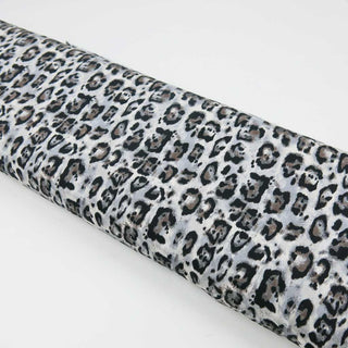 Baumwolljersey Stoff – Leopard Grau
