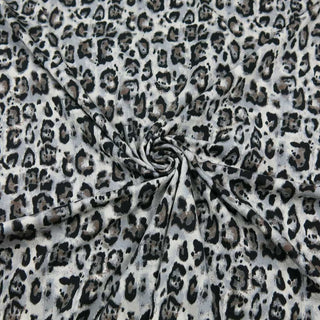 Baumwolljersey Stoff – Leopard Grau