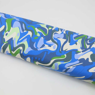 Baumwolljersey Stoff - Blau/Grün