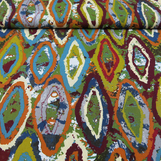 Viskose Stoff - Abstract Multicolor 