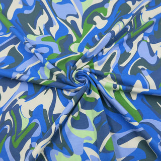Baumwolljersey Stoff - Blau/Grün