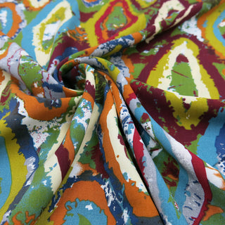 Viskose Stoff - Abstract Multicolor 