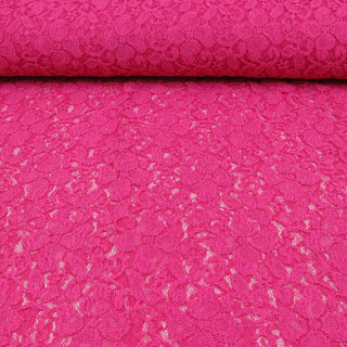 Glitzer Spitzenstoff - Pink Stoffrestposten