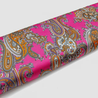 Satin - Paisley Pink Stoffrestposten