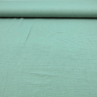 Vintage Leinen Look Stoffs in Mintgrün – feine Struktur und natürlicher Leinen-Effekt