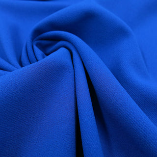 Royalblauer Nurek Crepa Twill Stoff – elastischer Oeko-Tex 100 Stoff für Kleidung und DIY-Projekte